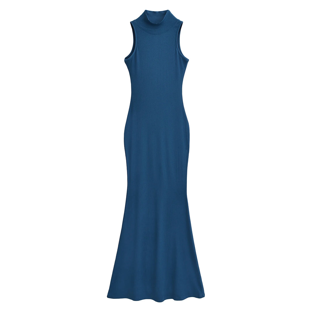 Long dresses for women 2024 Summer sexy knitted dresses elegant bodycon dress vintage clothes evening pary dress turtleneck