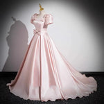 Load image into Gallery viewer, Elegant Party Evening Dress for Women 2026 New Pink French Satin Fashion Chorus Adult Ceremony Fashion Show Banquet Dress