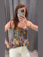 Load image into Gallery viewer, Sexy Print Flower Slim Sling Top Women Sleeveless Slip Backless Closed Waist Vest Female 2026 Fashion Summer Autumn Tops Lady