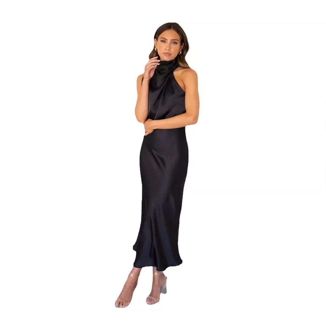Women Long Dress 2024 Fashion Solid Summer Sleeveless Long Dresses For Female Elegent Lady Party Evening Slim Dresses