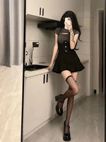 Load image into Gallery viewer, Sexy Dresses for Women Black Bodycon Hollow Corset Coquette Prom Evening Party Tight Woman Long Sleeve Dress Fashion Summer 2025