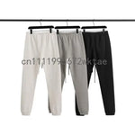 Load image into Gallery viewer, Fashion Double Line Matching Set Men's Drawstring Pants Luxury Design Plush Letter Pants High Street Couple Oversized Pants Set