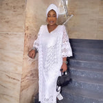 Load image into Gallery viewer, Elegant African Dresses for Women Muslim Fashion Boubou Abayas Robe Dashiki Ankara Lace Outfits Evening Gown Kaftan Maxi Dress