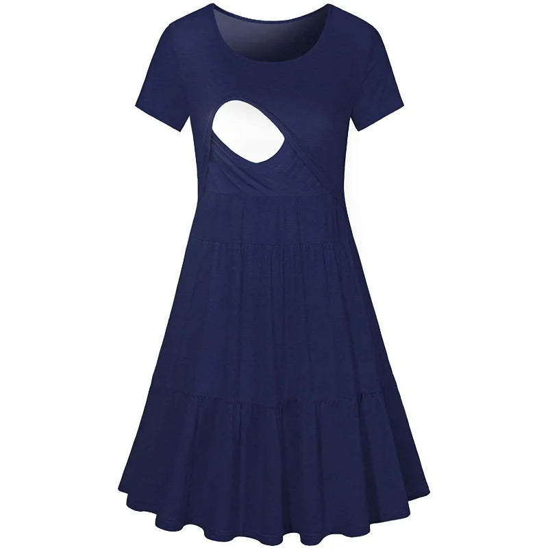 Maternity Dresses Fashion Striped Dress Summer Dress Loose Simple Sleeveless Dress Women's Clothing