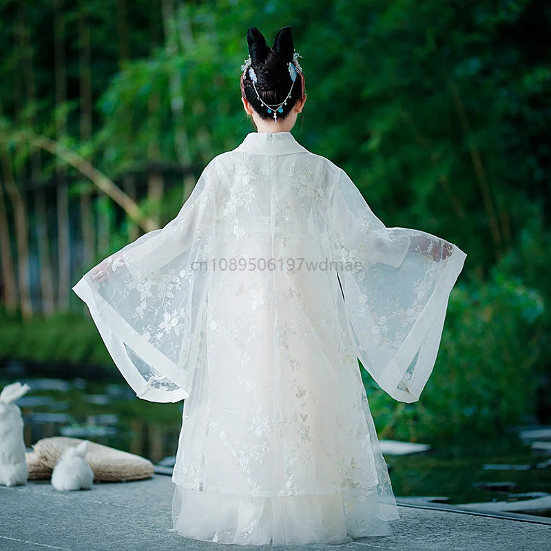 Hanfu Dress Traditional Chinese Cloth Outfit Ancient Folk Dance Stage Costumes Oriental Children Girls Fairy Princess Cosplay