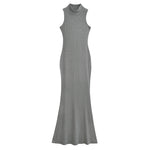Load image into Gallery viewer, Long dresses for women 2024 Summer sexy knitted dresses elegant bodycon dress vintage clothes evening pary dress turtleneck