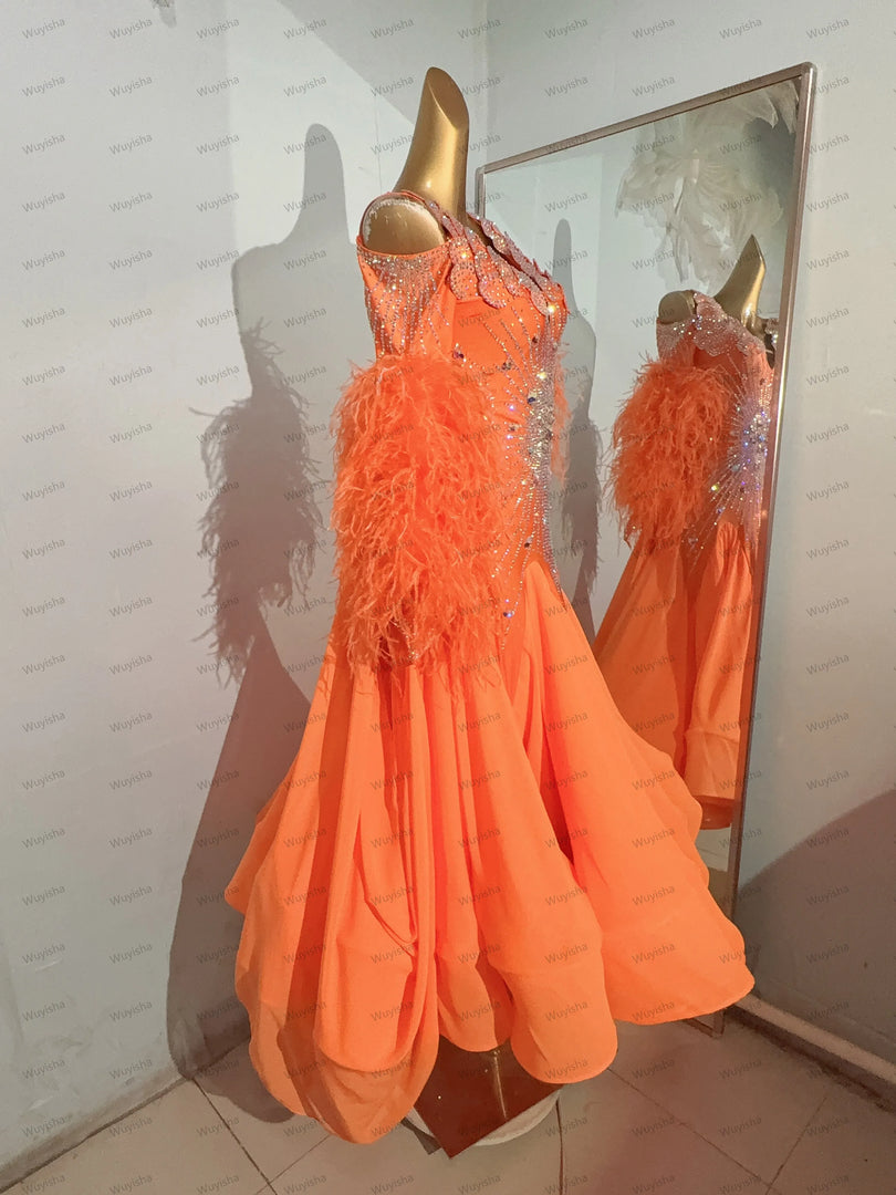 Ballroom Dance Dress for Women, Modern Dance Dress, Ladies' Clothing, Waltz Dance Costume 2433