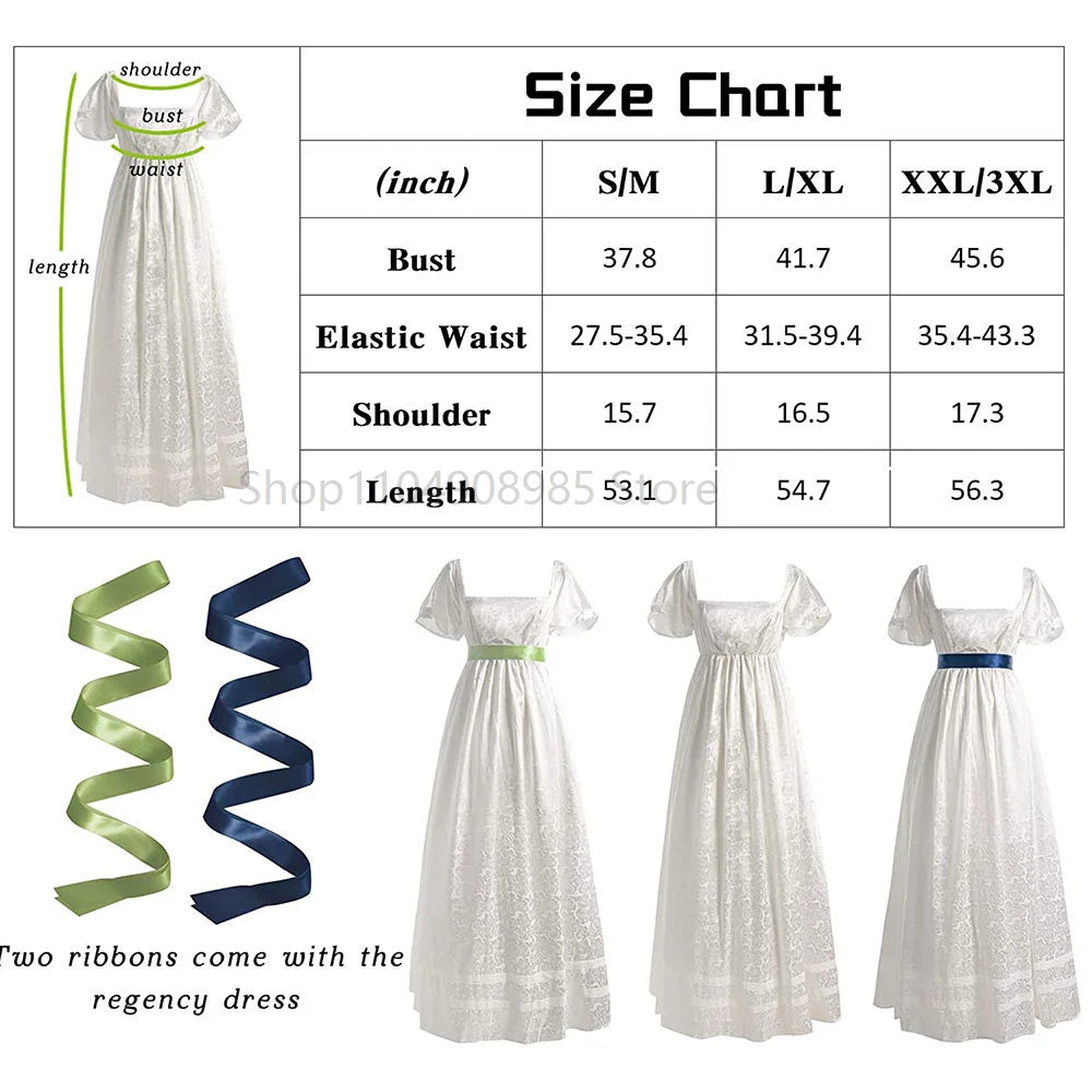 Women Regency Dress Medieval Renaissance Victorian Vintage Ball Gown Costume Halloween Party Cosplay Costume