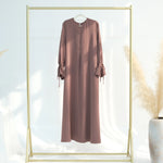 Load image into Gallery viewer, Ramadan Arabic Muslim Women Modest Dress 2025 Elegant Dubai Plain Abaya Islamic Church Clothing Fashion Loose Turkey Solid Robe