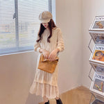 Load image into Gallery viewer, Woman Knitted Dress Pink Casual Trend Essential Cool Comfortable Clearance Sale Deals Korean Crochet Dresses For Women Splicing