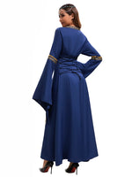 Load image into Gallery viewer, Women’s Medieval Costume Halloween Fashion Dress Vintage Full-Skirted Long-Sleeved Dress Lace-Detail Party and Casual Dress