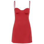Load image into Gallery viewer, Women's dress with breast summer new style pure desire wind sexy suspender hot girl dew shoulder slim skirt dress