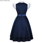 Load image into Gallery viewer, Women Dirndl Dress For Medieval Style German Oktoberfest Bavarian Dress And Top With Apron Costume Halloween Plus Size Dress