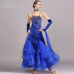 Load image into Gallery viewer, Modern Dance Costume Women Ladies Adults Waltzing Tango Dancing Dress Ballroom Costume Evening Party Dress