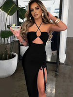 Load image into Gallery viewer, Sleeveless Sexy Female Midi Backless Dresses Slim Night Club Party Women's Dress Bodycon Vestidos Elegantes Para Mujer