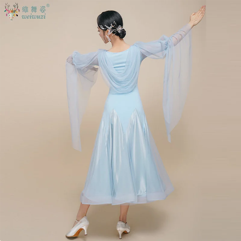 Modern Dance Dress for Woman Social Dance Costume Ballroom Dancing Competition Clothes Waltz Quickstep Foxtrot Performance Dress