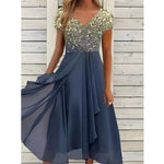 Load image into Gallery viewer, Women'S Dress Chiffon Elegant Lace Patchwork Dress Cut-Out Long Dress Bridesmaid Evening Dress   Vestidos 2025