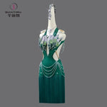 Load image into Gallery viewer, Women's Evening Dress Latin Dance Competition Costume American Clothes Sexy Stage Outfit Dancewear Suit Girls Party Sports Skirt