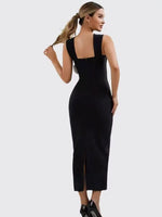 Load image into Gallery viewer, Women's Evening Dresses Sexy Strapless Tie White Flowers Bodycon Bandage Long Dresses Elegant Party Birthday Dresses