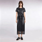 Load image into Gallery viewer, European, American and Spanish original single women's dress with printed elastic splicing light luxury long skirt new product