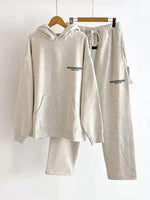 Load image into Gallery viewer, Fashion Double Line Matching Set Men's Drawstring Pants Luxury Design Plush Letter Pants High Street Couple Oversized Pants Set