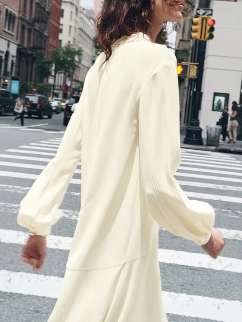 women's New Year's Eve dresses ，white dress réveillon，party dresses for women ，New spring and autumn style, commuting casual fas