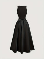 Load image into Gallery viewer, New Style Women's Dress, Professional Wear, Work Attire, Slim-Fit Dress, French Style, Elegant, Preppy Style, Sleeveless, Puffy Skirt, Long Dress, Solid Color, Women's Dress, Belt Not Included