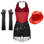 Load image into Gallery viewer, Women Modern Dance Dress Performance Costume Shiny Sequins Sleeveless Latin Jazz Tango Salsa Dance Leotard Bodysuit Dress Outfit