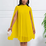 Load image into Gallery viewer, Chiffon Dress for Women Elegant 2024 New Round Neck Batwing Sleeve Loose Knee Length Luxury African Birthday Party Dinner Dress