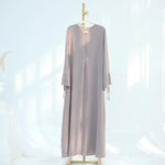 Load image into Gallery viewer, Ramadan Arabic Muslim Women Modest Dress 2025 Elegant Dubai Plain Abaya Islamic Church Clothing Fashion Loose Turkey Solid Robe