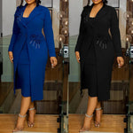 Load image into Gallery viewer, Women Dress Sets Two Pieces Set Matching Set Casual Elegant Flower V Neck Suit Coat Mid Calf Slip Dress Party Night 2025 Work