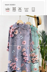 Load image into Gallery viewer, Womens Dresses Evening Dresses Fashion Holiday Style Printed Dress Spring/Summer Flower Folding Long Dress Loose Plus Size Skirt