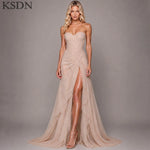 Load image into Gallery viewer, Elegant Women Evening Dresses for Women Luxury Chiffon Chapel Train Gowns Side Slit Sleeveless Wedding Long Dress Vestidos