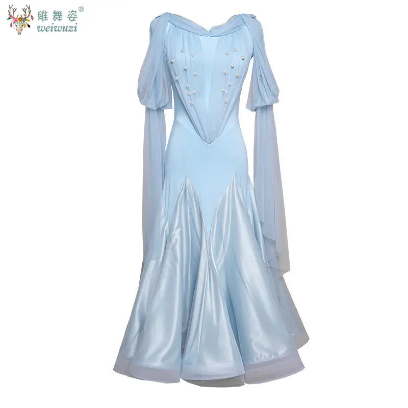 Modern Dance Dress for Woman Social Dance Costume Ballroom Dancing Competition Clothes Waltz Quickstep Foxtrot Performance Dress