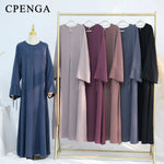 Load image into Gallery viewer, Ramadan Arabic Muslim Women Modest Dress 2025 Elegant Dubai Plain Abaya Islamic Church Clothing Fashion Loose Turkey Solid Robe
