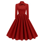 Load image into Gallery viewer, Women Vintage Medieval Ruffled Dress Retro Rockabilly Elegant Party 1950s Swing Dress Summer Short Sleeves Clothing
