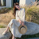 Load image into Gallery viewer, French White Dress for Women in Early Spring New Style Gentle Style Literary Retro Fairy Skirt