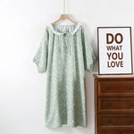 Load image into Gallery viewer, Nightwear Dresses for Women Spring and Summer Cute Sweet Fresh Style Fiber Casual Sleepwear Long Sleeved Night Gown