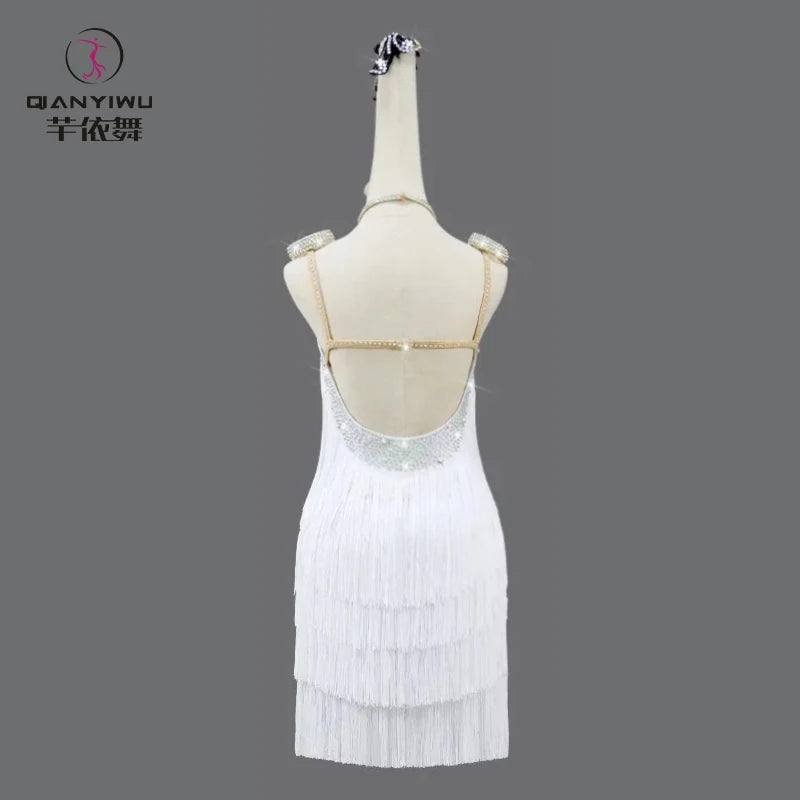 Female Dress Latin Dance Clothes Women Dancewear Fringe Stage Costume Competition 2026 Adult Sport Skirt Party Suit Samba Outfit