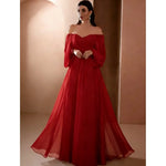 Load image into Gallery viewer, Dresses For Woman Elegant vestidos Solid Color Slim Robe Evening Dress Sexy One Line Neck Simple Style Long Sleeves Simple Style