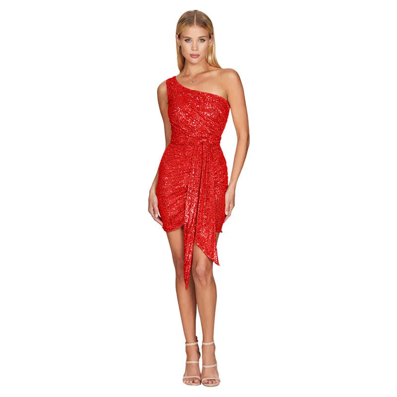 Women's Casual Dresses Female Clothing Elegant Party Dresses For Woman Evening Dress Sequins Summer Dresses Birthday Dress WX231