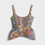 Sexy Print Flower Slim Sling Top Women Sleeveless Slip Backless Closed Waist Vest Female 2026 Fashion Summer Autumn Tops Lady