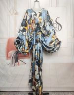 Load image into Gallery viewer, African Dresses For Women Bohomian Summer Beach Party  V-Neck Dress Europe Fashion Silk Printed Batwing Sleeve Boubou