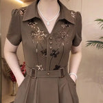 Load image into Gallery viewer, Women Western Style Dress Summer Spring New Fashion High-end Sequin Long Dresses Middle Aged Mother Elegant Slim Vestidos Mujer