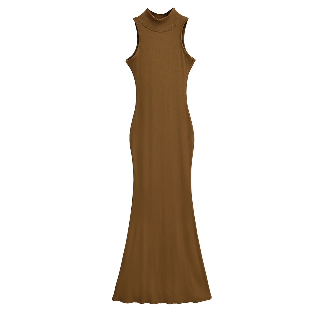 Long dresses for women 2024 Summer sexy knitted dresses elegant bodycon dress vintage clothes evening pary dress turtleneck